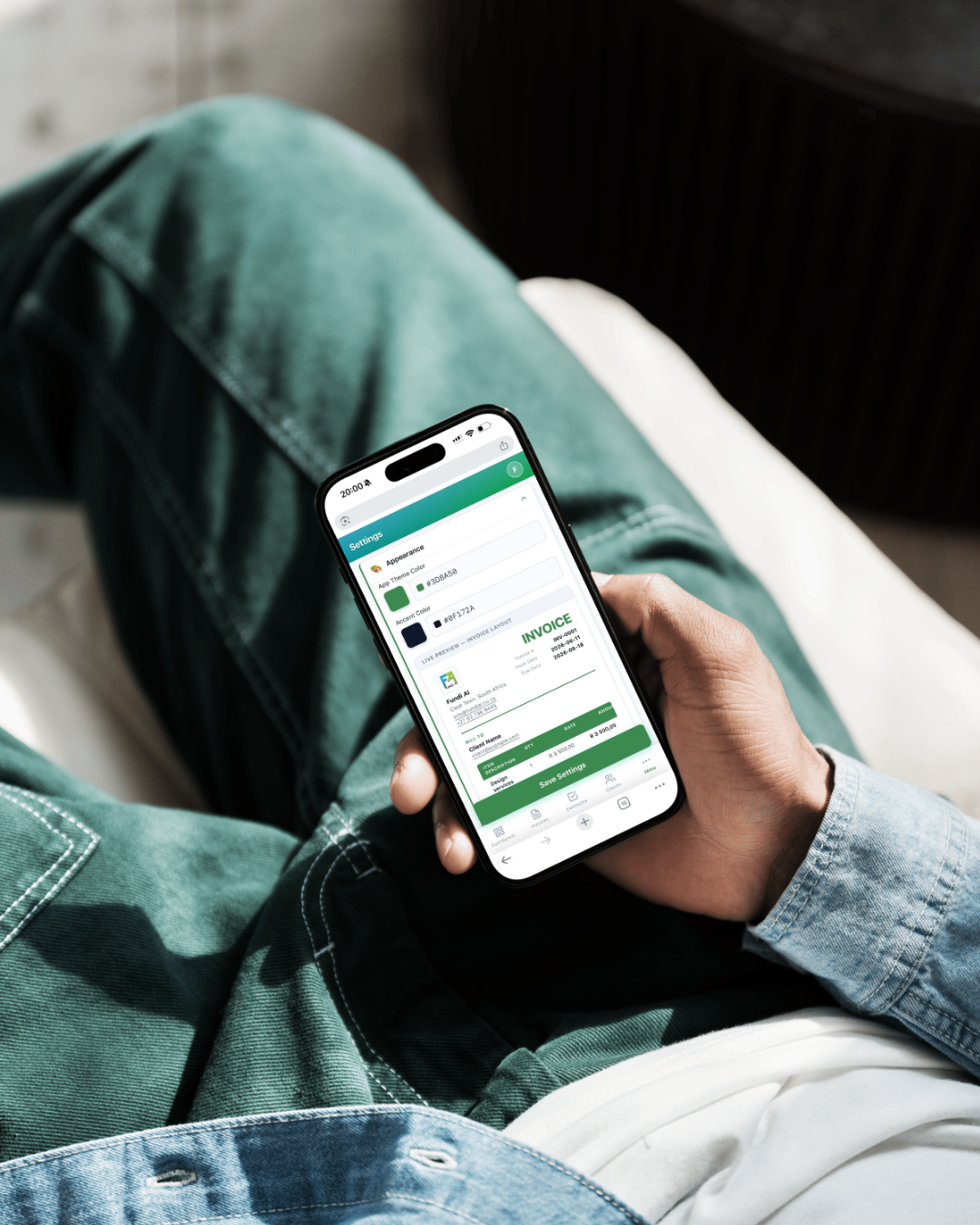 send invoices while at a job for contractors, freelancers and small businesses