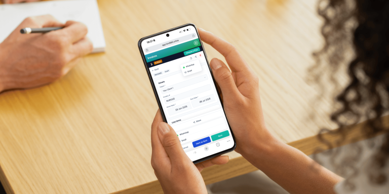 send invoices while at a job perfect for contractors, freelancers and small businesses